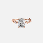  The Textured Twig Oval Lab Diamond Ring 14k Rose Gold 001