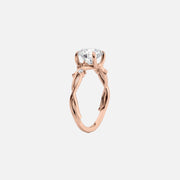  The Textured Twig Textured Marquise Moissanite Ring 14k Rose Gold 002