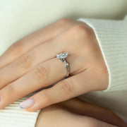  The Textured Twig Textured Marquise Moissanite Ring 14k White Gold 003