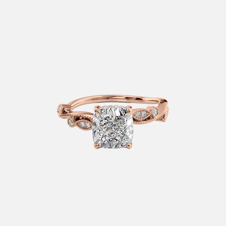 The Tiana Cushion Vintage Moissanite Ring - KNT - Engagement Rings, Wedding Bands & Fine Jewelry