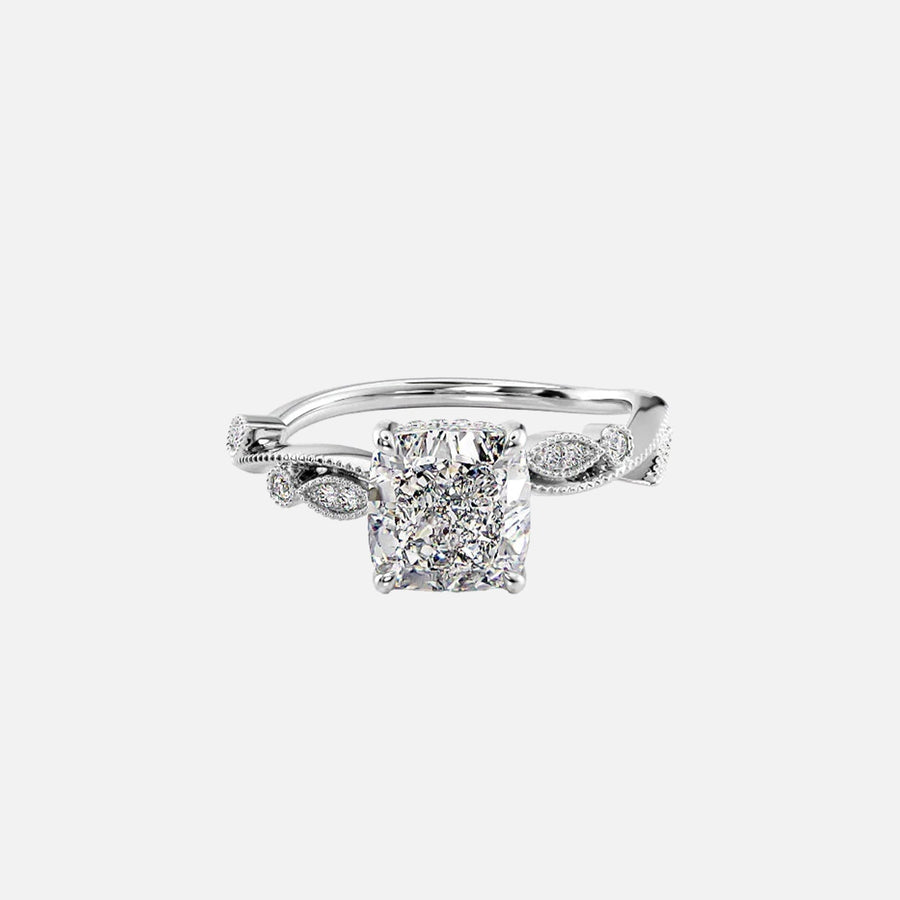 The Tiana Cushion Vintage Moissanite Ring - KNT - Engagement Rings, Wedding Bands & Fine Jewelry