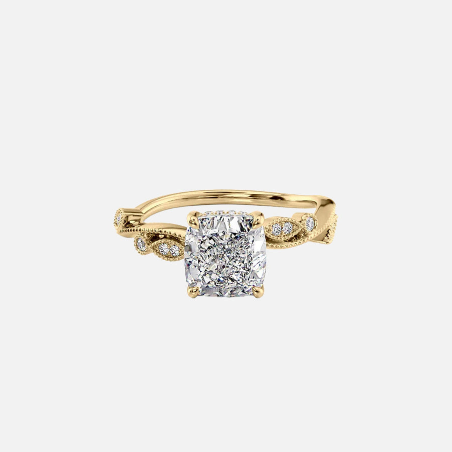 The Tiana Cushion Vintage Moissanite Ring - KNT - Engagement Rings, Wedding Bands & Fine Jewelry