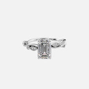 The Tiana Emerald Vintage Moissanite Ring - KNT - Engagement Rings, Wedding Bands & Fine Jewelry