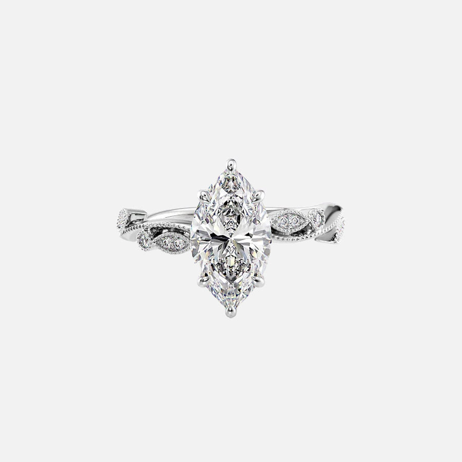 The Tiana Marquise Vintage Moissanite Ring - KNT - Engagement Rings, Wedding Bands & Fine Jewelry