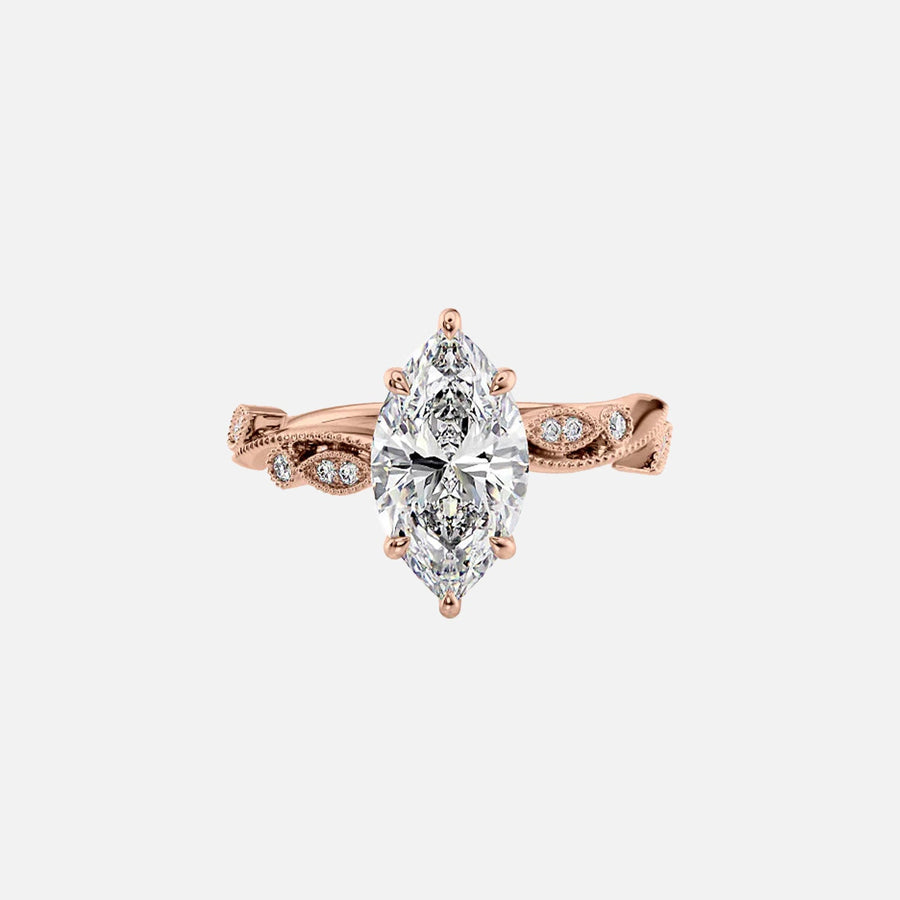 The Tiana Marquise Vintage Moissanite Ring - KNT - Engagement Rings, Wedding Bands & Fine Jewelry
