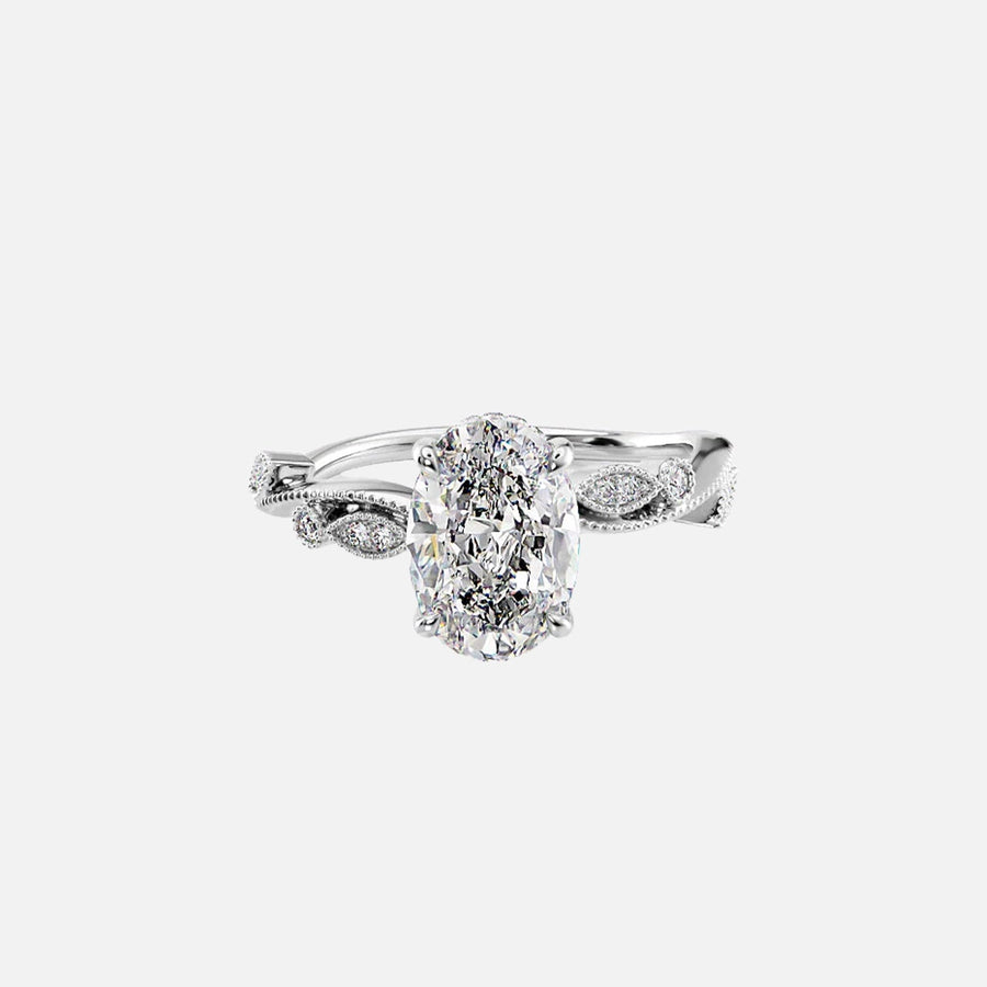 The Tiana Oval Vintage Moissanite Ring - KNT - Engagement Rings, Wedding Bands & Fine Jewelry