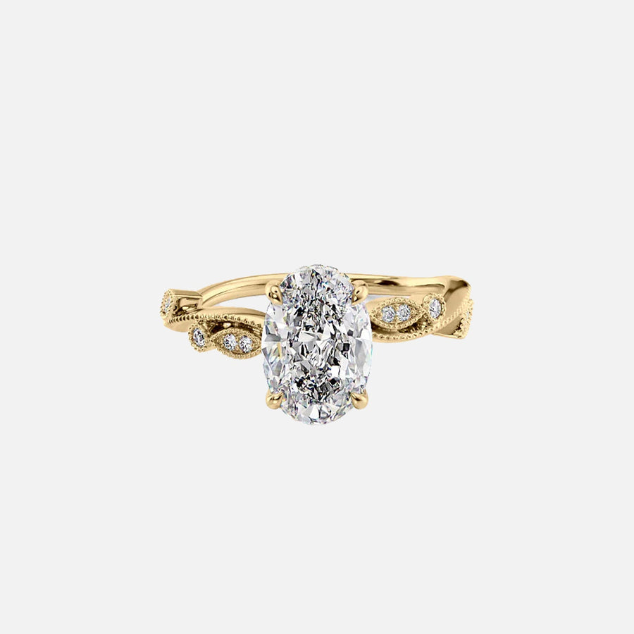 The Tiana Oval Vintage Moissanite Ring - KNT - Engagement Rings, Wedding Bands & Fine Jewelry