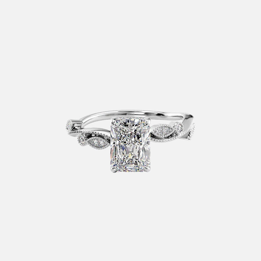 The Tiana Radiant Vintage Moissanite Ring - KNT - Engagement Rings, Wedding Bands & Fine Jewelry