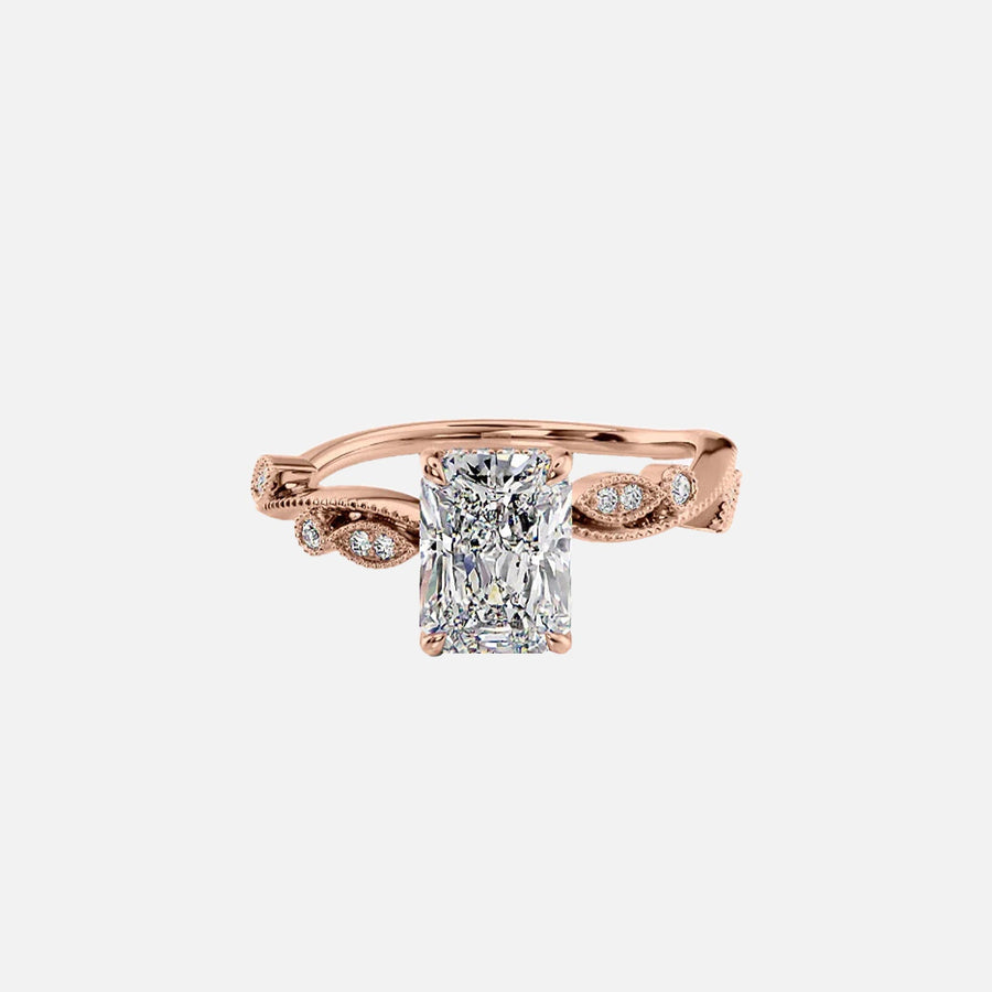 The Tiana Radiant Vintage Moissanite Ring - KNT - Engagement Rings, Wedding Bands & Fine Jewelry