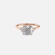  The Victoria Cushion Lab Diamond Ring 14k Rose Gold 001