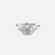  The Victoria Cushion Lab Diamond Ring 18k White Gold 001