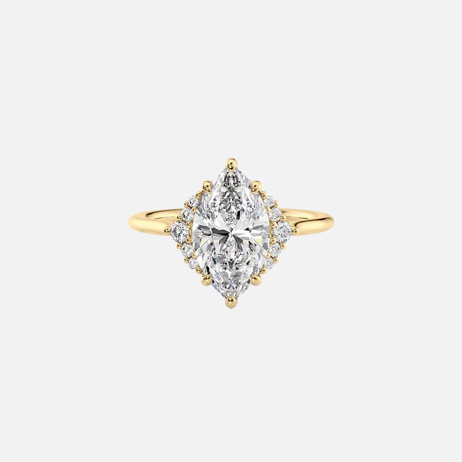 The Victoria Marquise Lab Diamond Ring 14k Yellow Gold 001