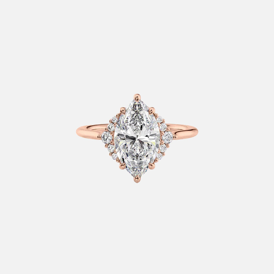  The Victoria Marquise Lab Diamond Ring 18k Rose Gold 001
