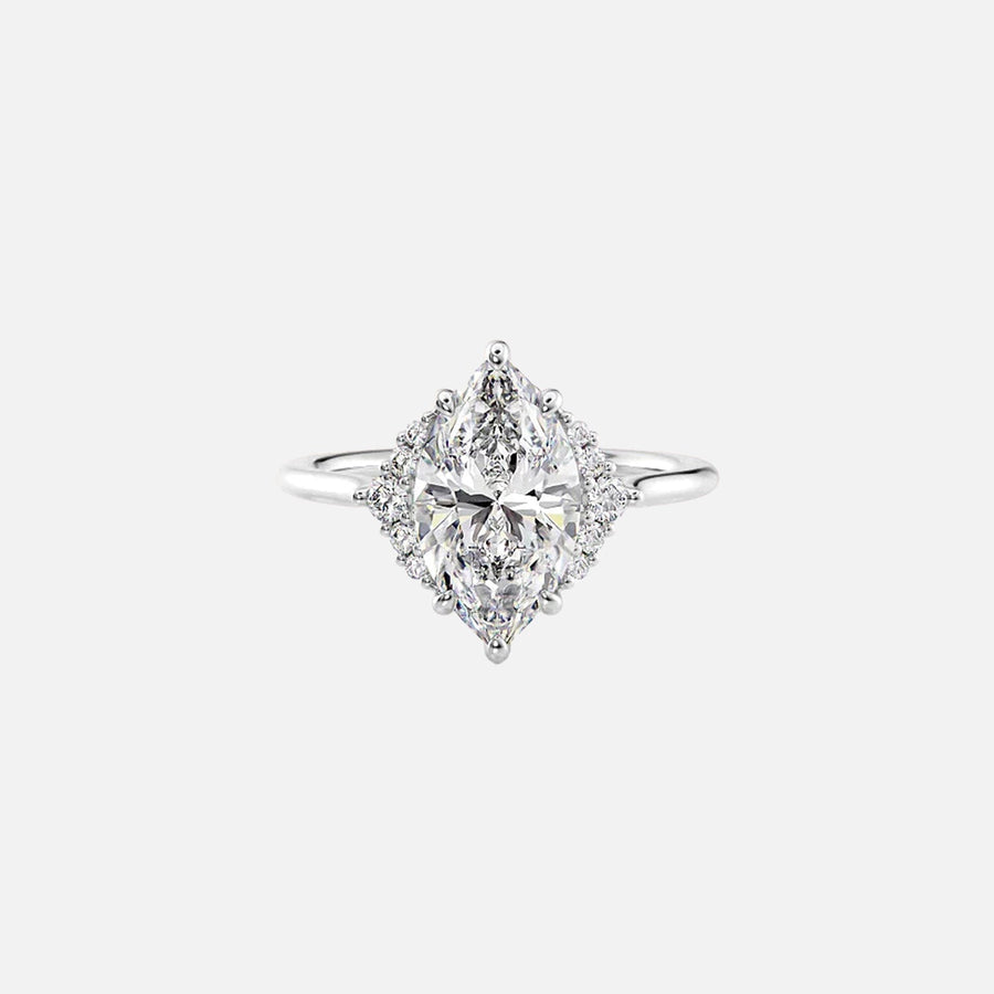  The Victoria Marquise Lab Diamond Ring 18k White Gold 001