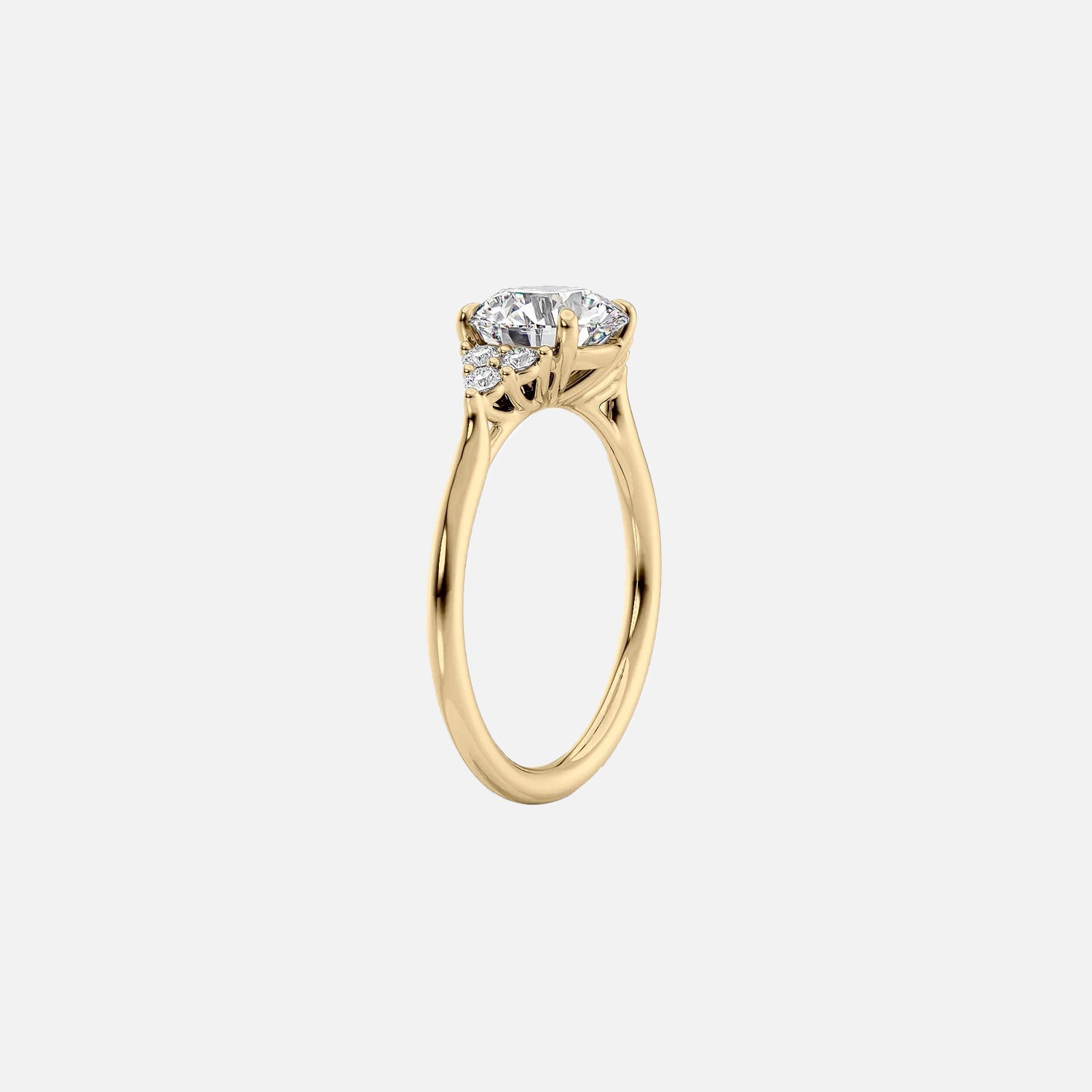  The Victoria Marquise Moissanite Ring 14k Yellow Gold 002