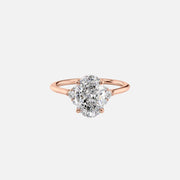 The Victoria Oval Lab Diamond Ring 14k Rose Gold 001