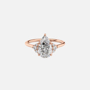  The Victoria Pear Lab Diamond Ring 14k Rose Gold 001