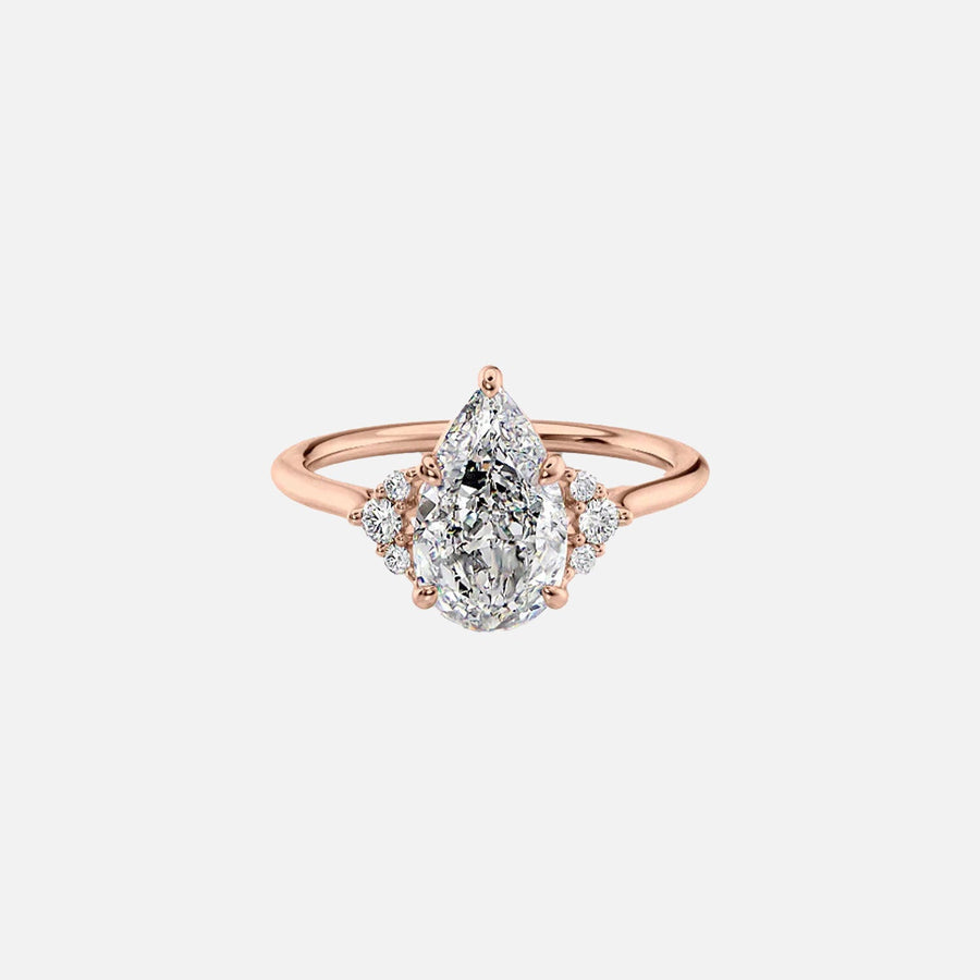  The Victoria Pear Moissanite Ring 14k Rose Gold 001