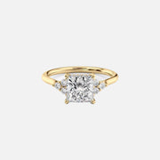  The Victoria Princess Lab Diamond Ring 18k Yellow Gold 001