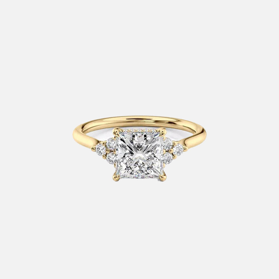  The Victoria Princess Lab Diamond Ring 18k Yellow Gold 001