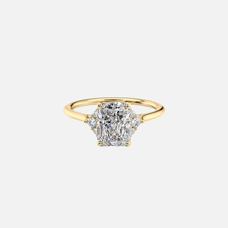 The Victoria Radiant Lab Diamond Ring 14k Yellow Gold 001