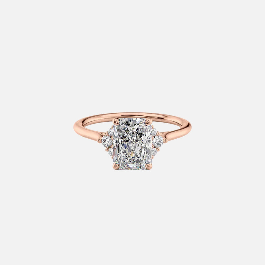  The Victoria Radiant Lab Diamond Ring 18k Rose Gold 001