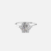  The Victoria Radiant Lab Diamond Ring 18k White Gold 001