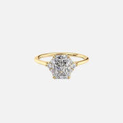 The Victoria Radiant Lab Diamond Ring 18k Yellow Gold 001