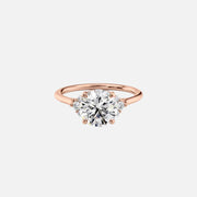  The Victoria Round Moissanite Ring 18k Rose Gold 002