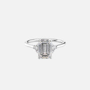 The Violet Emerald Side Stone Moissanite Ring - KNT - Engagement Rings, Wedding Bands & Fine Jewelry