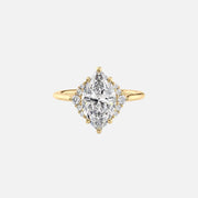 The Violet Marquise Side Stone Moissanite Ring - KNT - Engagement Rings, Wedding Bands & Fine Jewelry