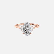 The Violet Oval Side Stone Moissanite Ring - KNT - Engagement Rings, Wedding Bands & Fine Jewelry