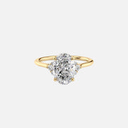 The Violet Oval Side Stone Moissanite Ring - KNT - Engagement Rings, Wedding Bands & Fine Jewelry