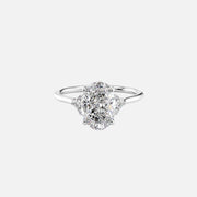 The Violet Oval Side Stone Moissanite Ring - KNT - Engagement Rings, Wedding Bands & Fine Jewelry