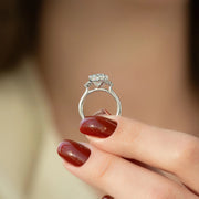 The Violet Oval Side Stone Moissanite Ring - KNT - Engagement Rings, Wedding Bands & Fine Jewelry