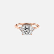 The Violet Princess Side Stone Moissanite Ring - KNT - Engagement Rings, Wedding Bands & Fine Jewelry