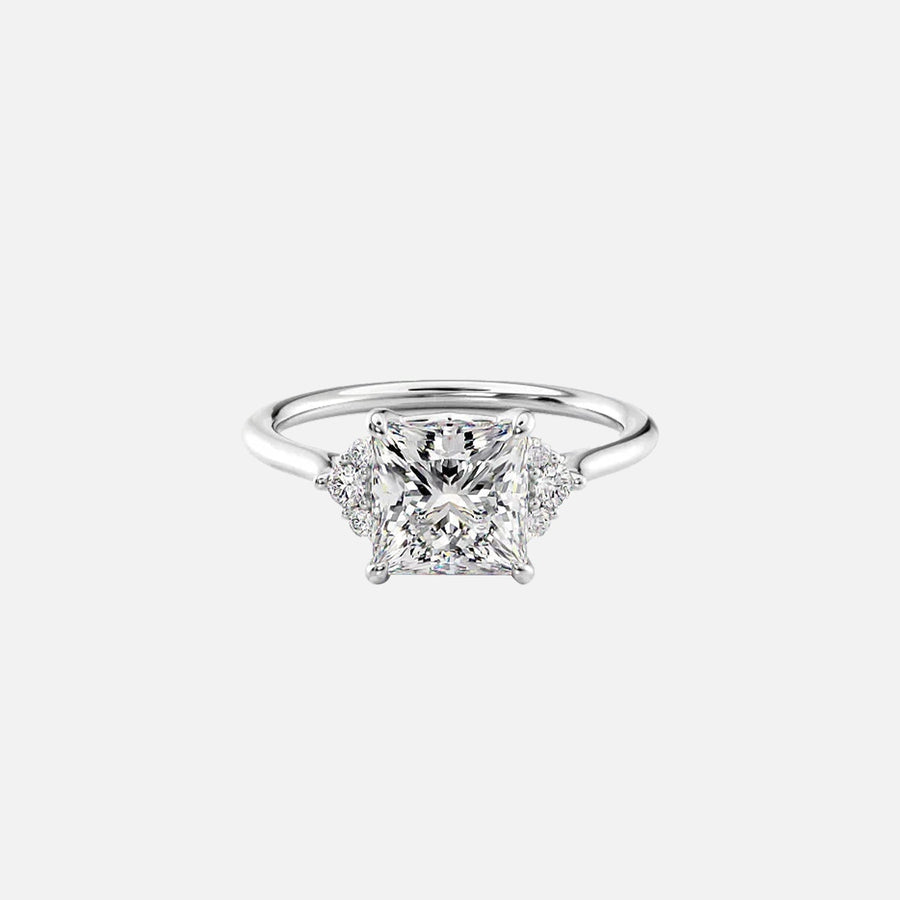 The Violet Princess Side Stone Moissanite Ring - KNT - Engagement Rings, Wedding Bands & Fine Jewelry
