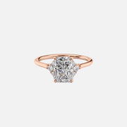 The Violet Radiant Side Stone Moissanite Ring - KNT - Engagement Rings, Wedding Bands & Fine Jewelry