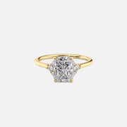 The Violet Radiant Side Stone Moissanite Ring - KNT - Engagement Rings, Wedding Bands & Fine Jewelry
