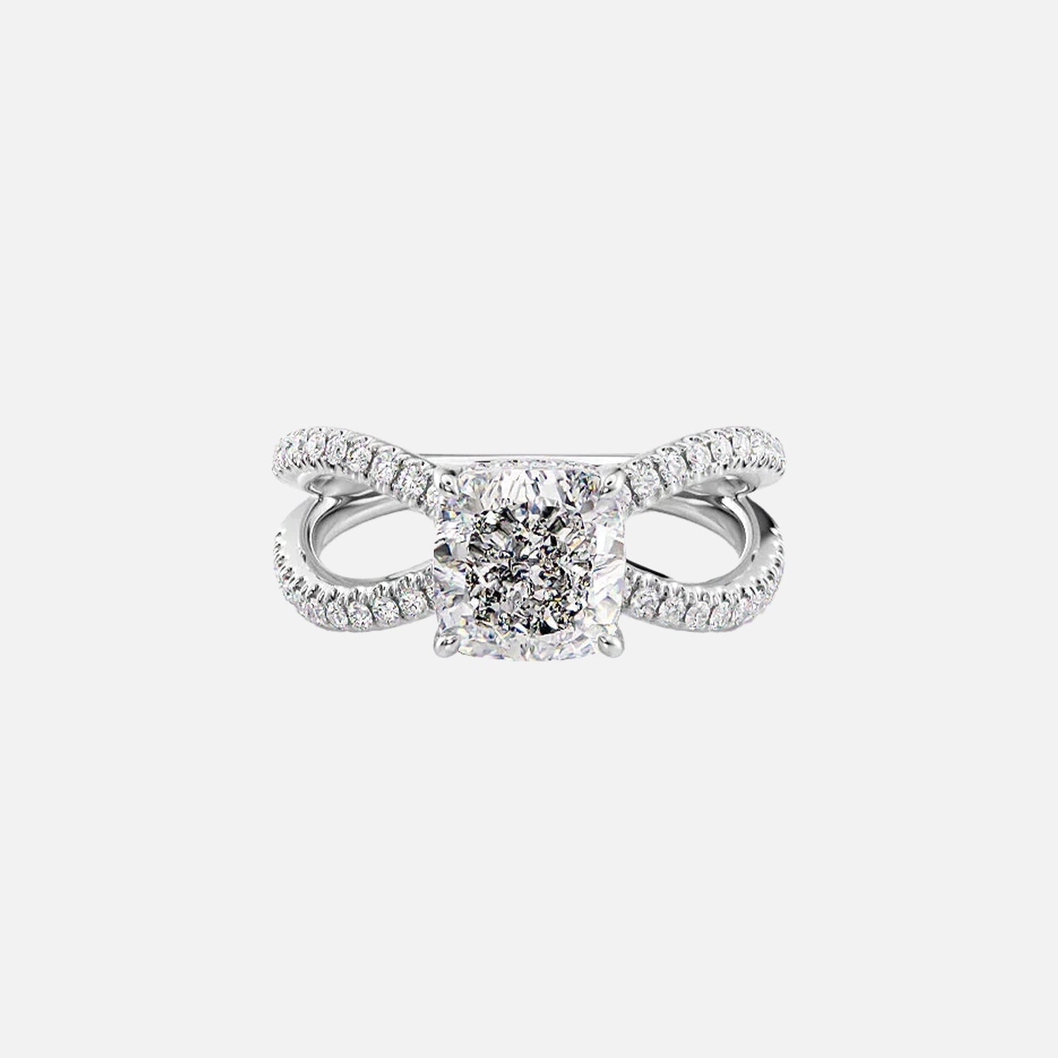 The Zara Cushion Pave Moissanite Ring - KNT - Engagement Rings, Wedding Bands & Fine Jewelry