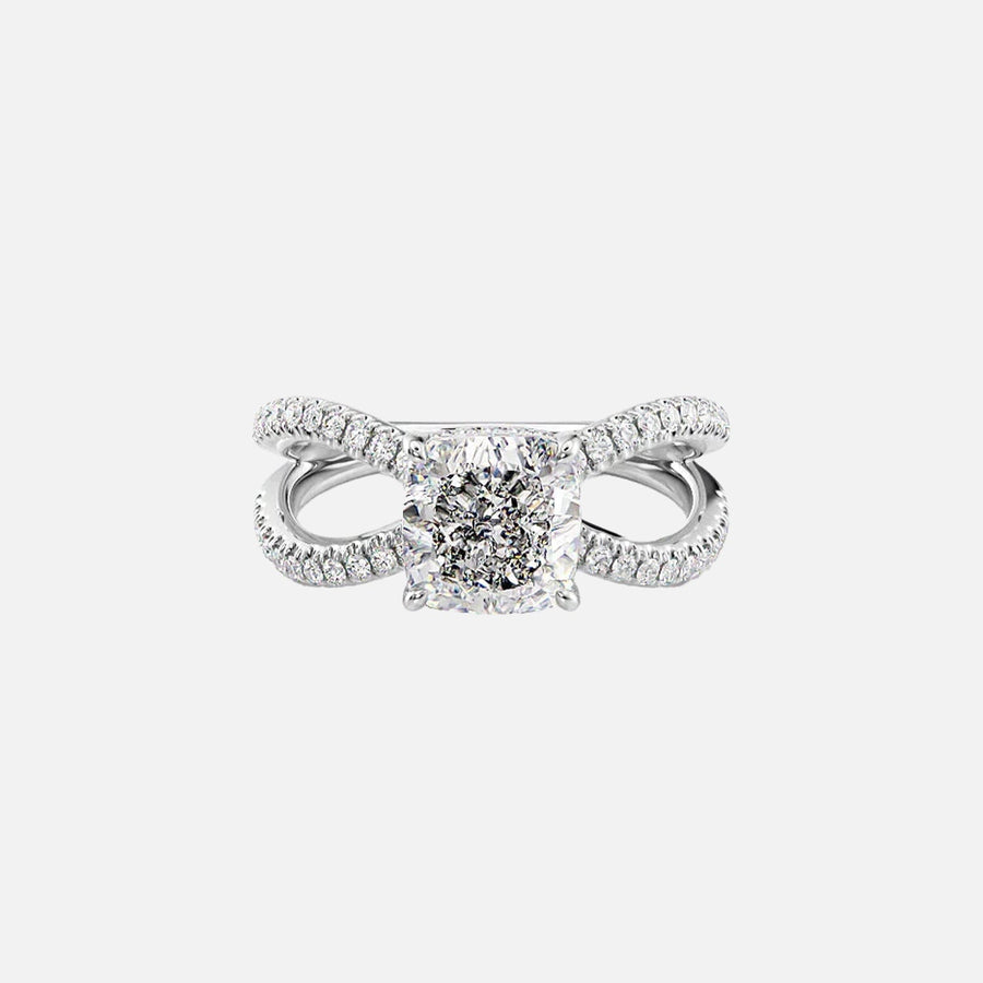 The Zara Cushion Pave Moissanite Ring - KNT - Engagement Rings, Wedding Bands & Fine Jewelry