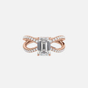 The Zara Emerald Pave Moissanite Ring - KNT - Engagement Rings, Wedding Bands & Fine Jewelry