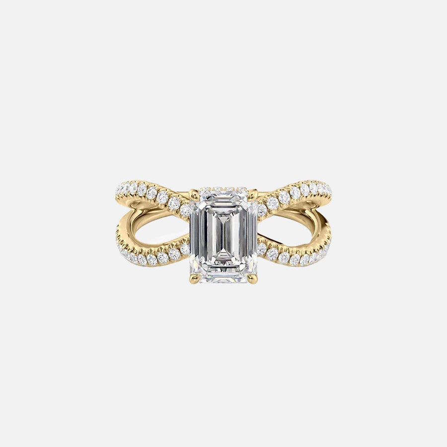 The Zara Emerald Pave Moissanite Ring - KNT - Engagement Rings, Wedding Bands & Fine Jewelry