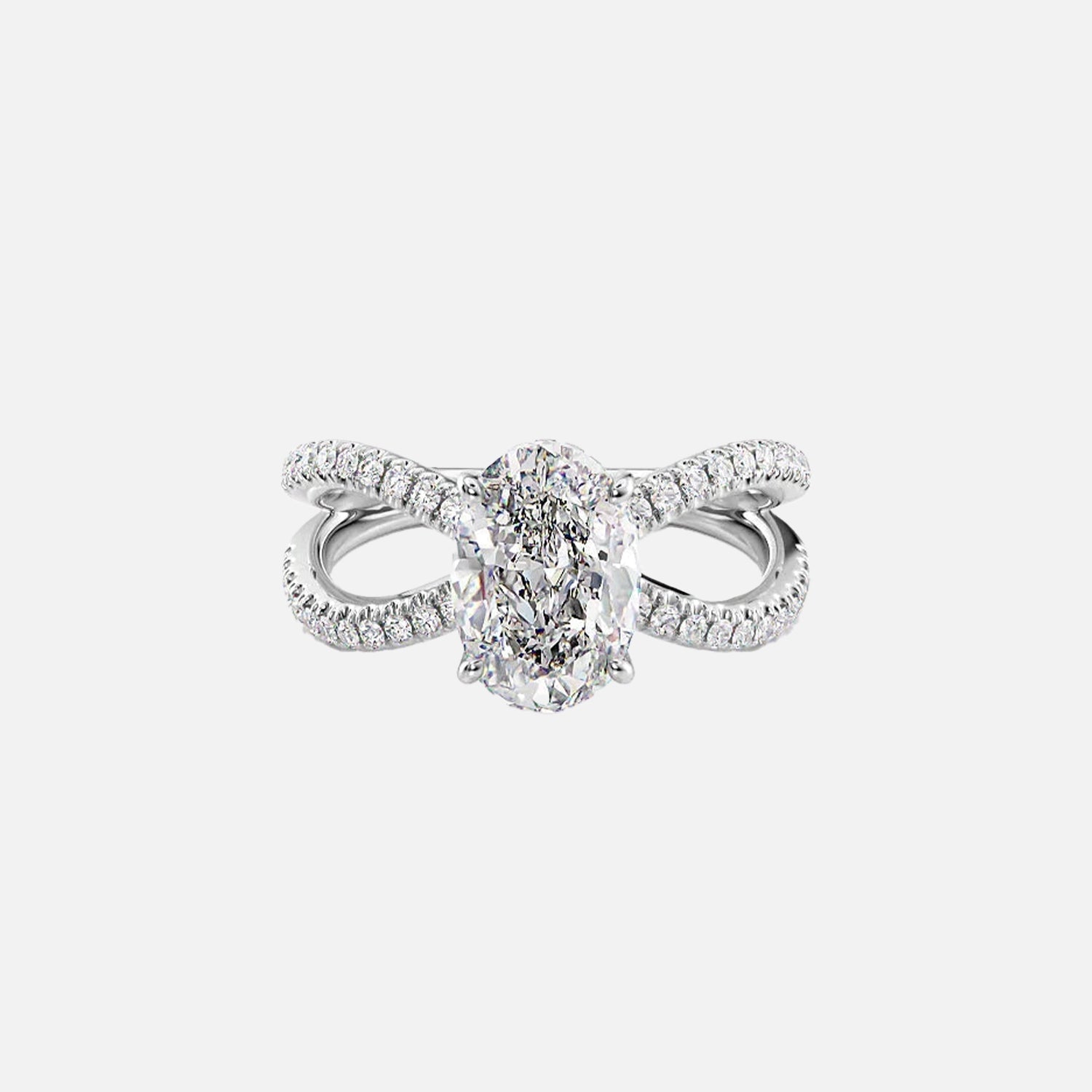 The Zara Oval Pave Moissanite Ring - KNT - Engagement Rings, Wedding Bands & Fine Jewelry