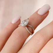 The Zara Pear Pave Moissanite Ring - KNT - Engagement Rings, Wedding Bands & Fine Jewelry