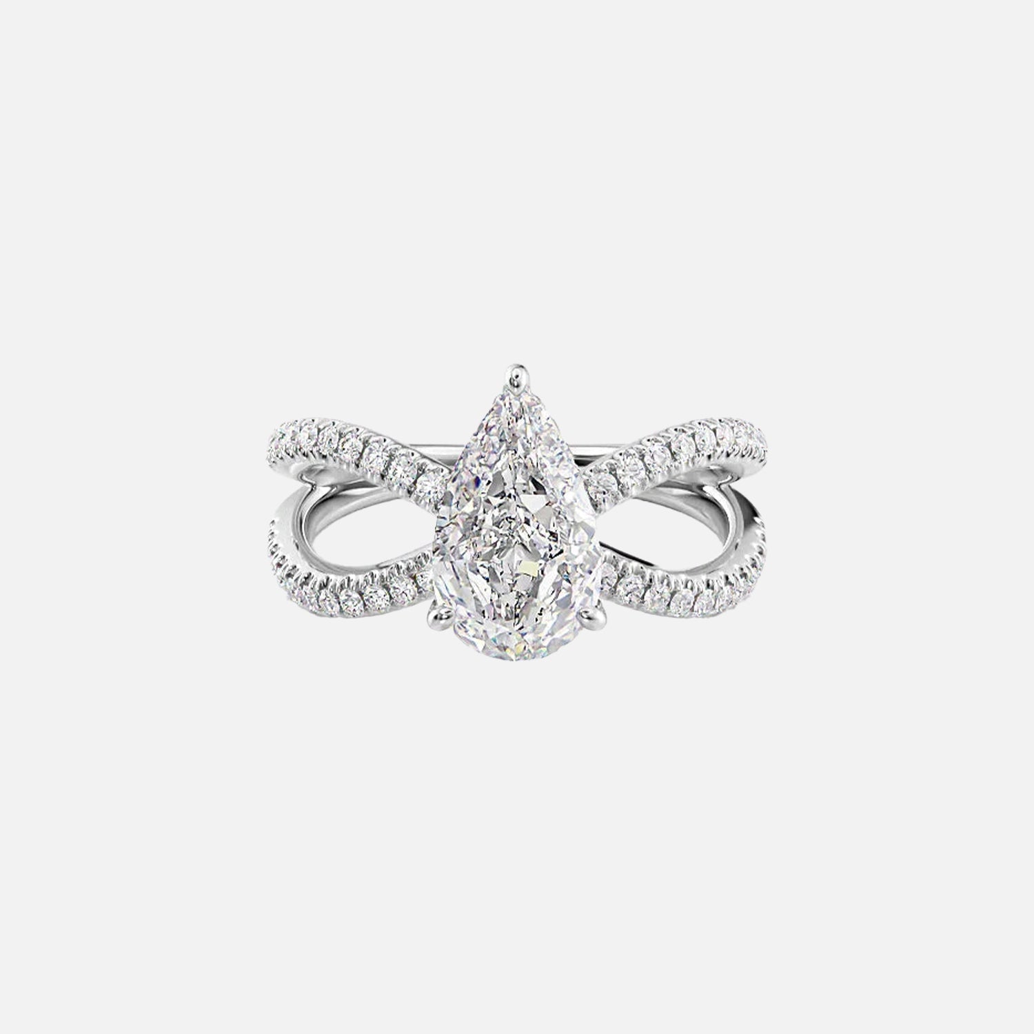 The Zara Pear Pave Moissanite Ring - KNT - Engagement Rings, Wedding Bands & Fine Jewelry