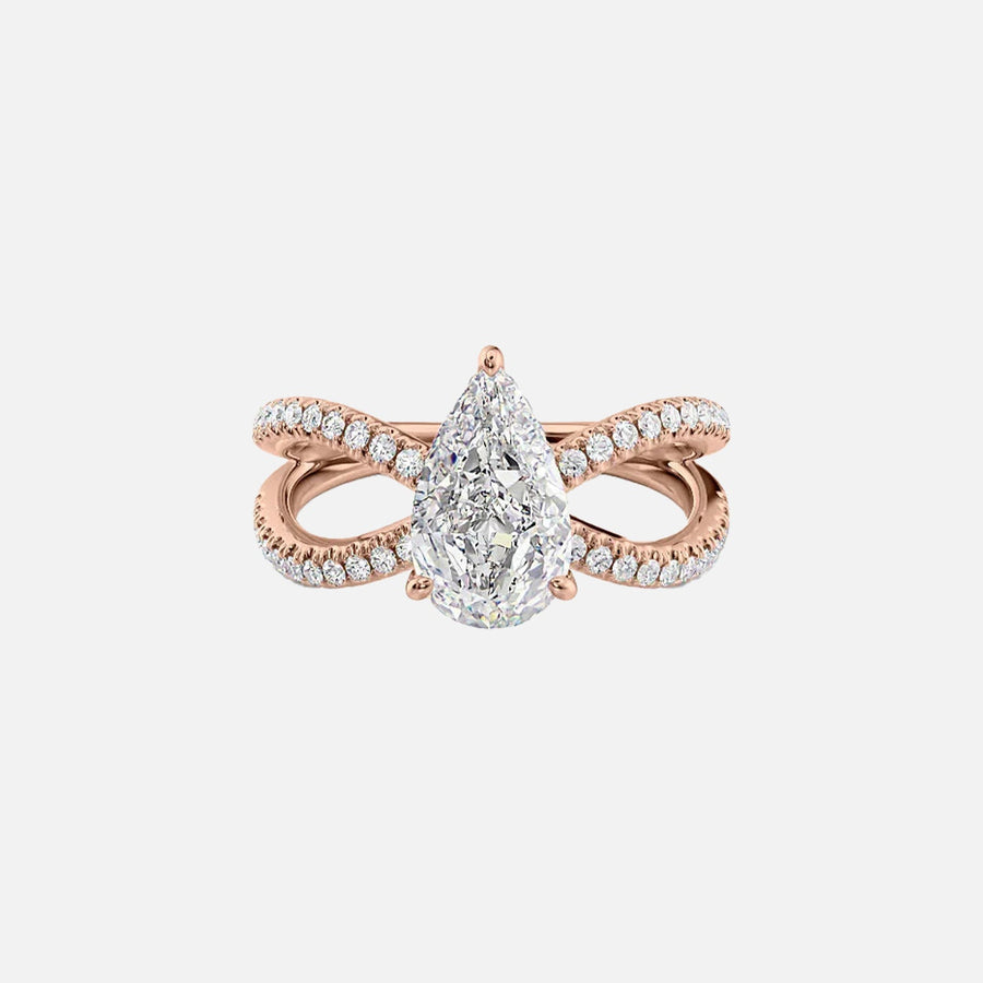 The Zara Pear Pave Moissanite Ring - KNT - Engagement Rings, Wedding Bands & Fine Jewelry