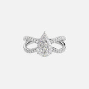 The Zara Pear Pave Moissanite Ring - KNT - Engagement Rings, Wedding Bands & Fine Jewelry