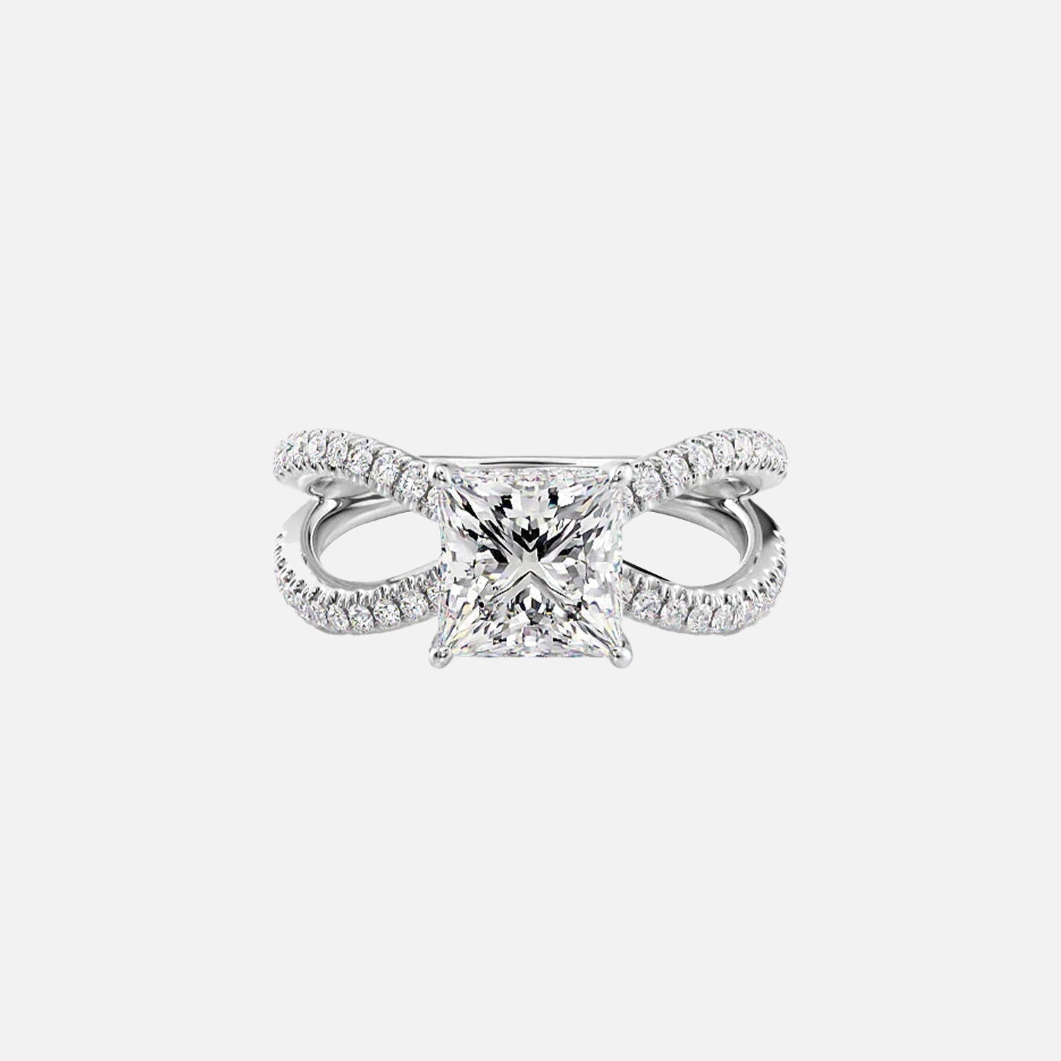 The Zara Princess Pave Moissanite Ring - KNT - Engagement Rings, Wedding Bands & Fine Jewelry