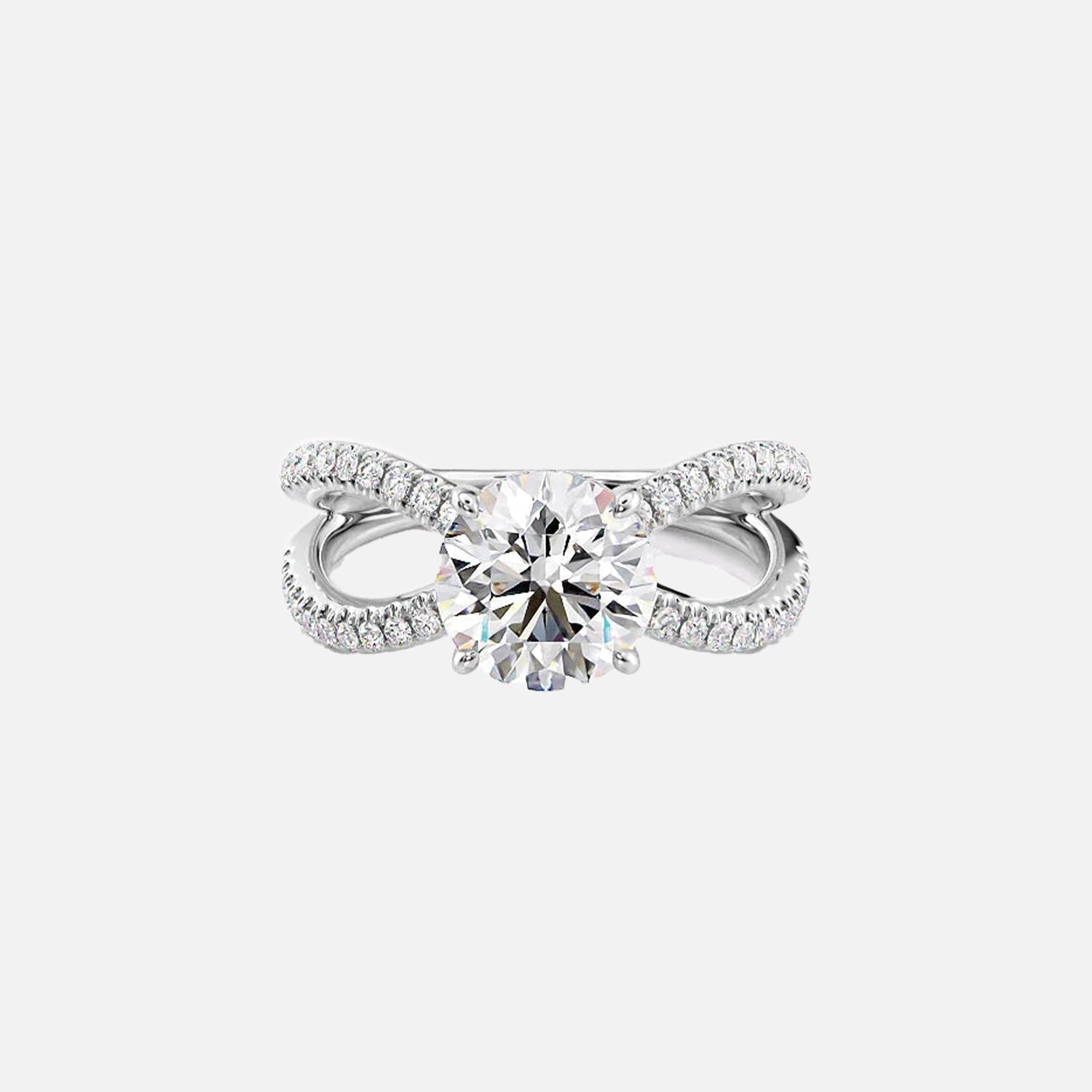 The Zara Round Pave Moissanite Ring - KNT - Engagement Rings, Wedding Bands & Fine Jewelry
